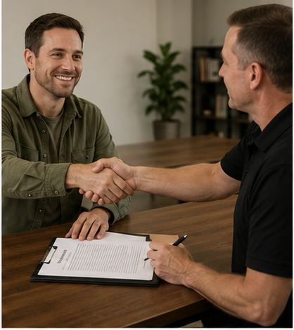 New home inspector sending a pre-inspection agreement for electronic signature