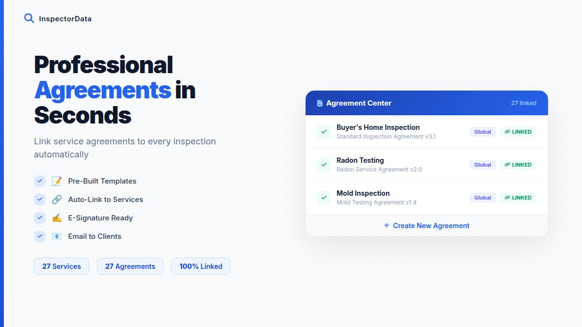 InspectorData Digital Agreements