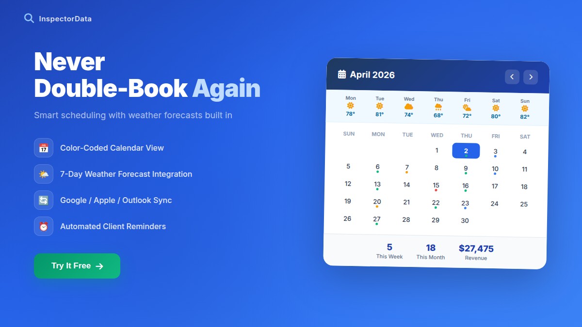 InspectorData Calendar & Scheduling