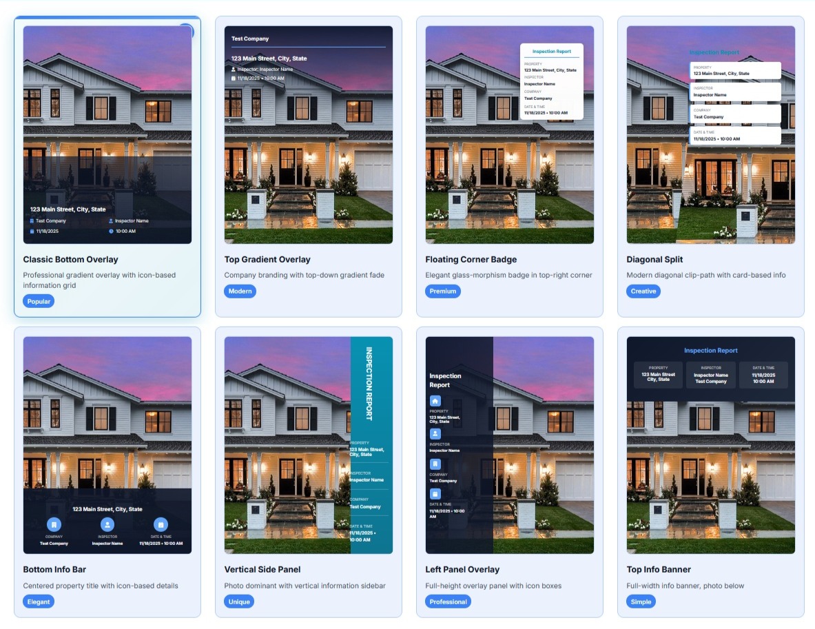 Professional Inspection Templates